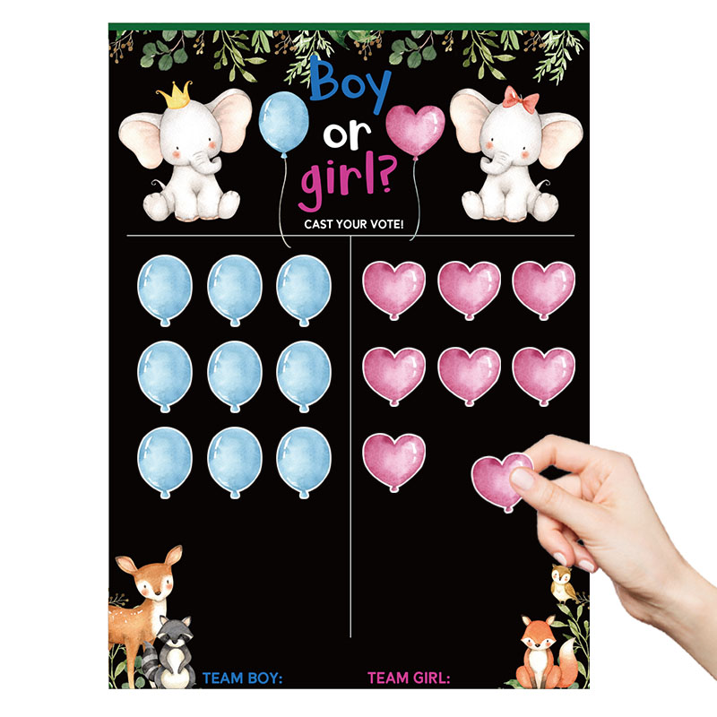 Board Game Quote - Boy หรือ Girl เพศเปิดเผย Voting โปสเตอร์เกมบอร์ดสติกเกอร์เด็กเพศเปิดเผยพรรคตกแต่งเด็กทารกอุปกรณ์