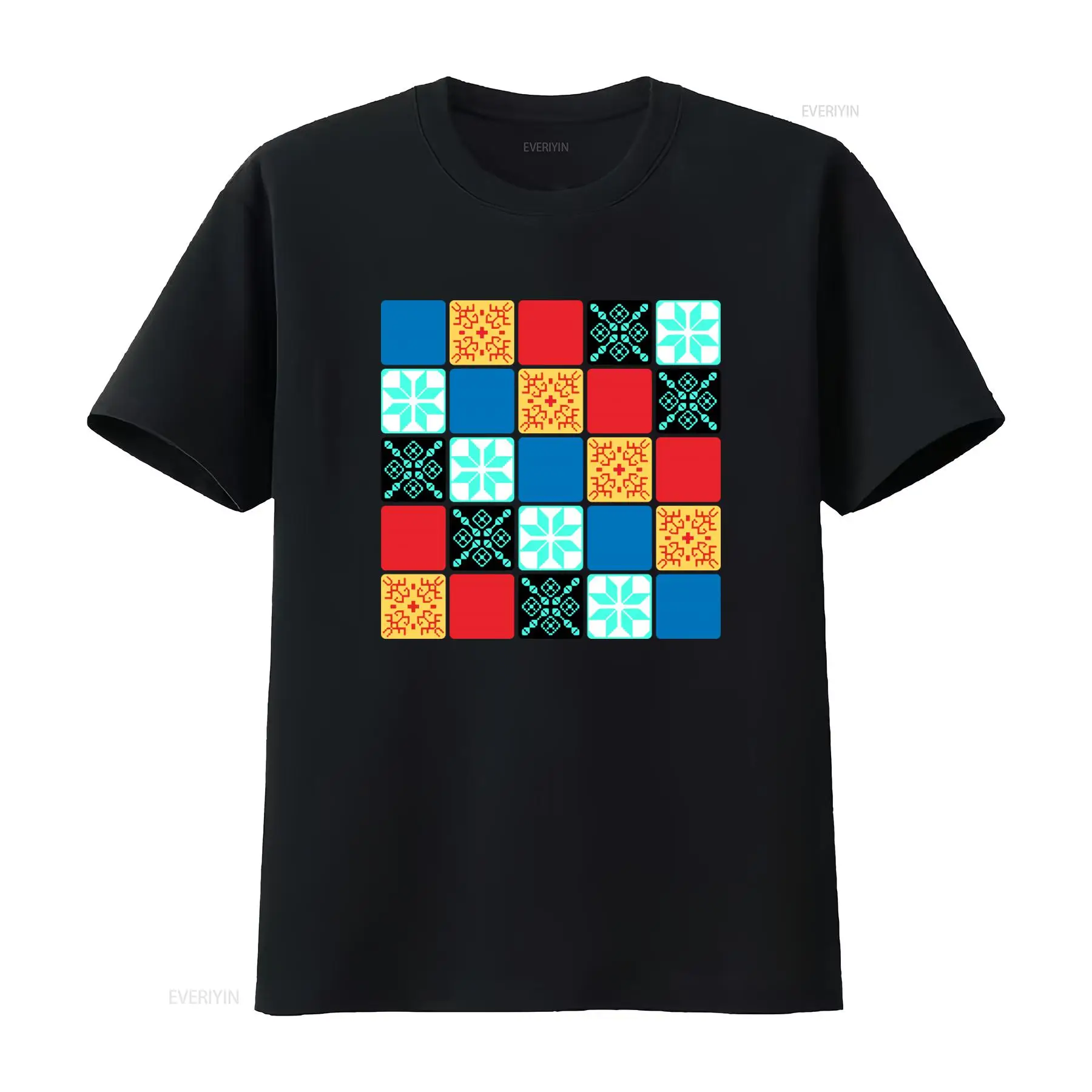 Board Game Quilt - เสื้อยืด Azul ลายควิลท์จากเกมกระดาน ผ้าเนื้อนุ่ม Bella สไตล์วินเทจ