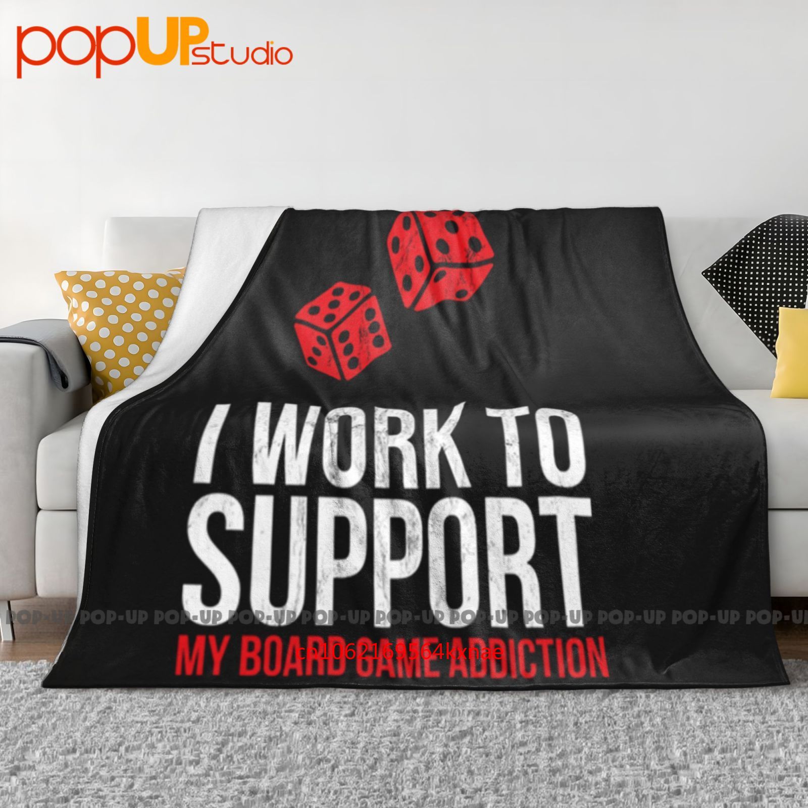 Board Game Quilt - ฉันทำงานเพื่อเลี้ยงนิสัยเล่นเกมกระดานเท่านั้น ผ้าห่มนุ่มพิเศษ ตลก ใช้คลุมโซฟาในฤดูหนาว หรือคลุมเตียง