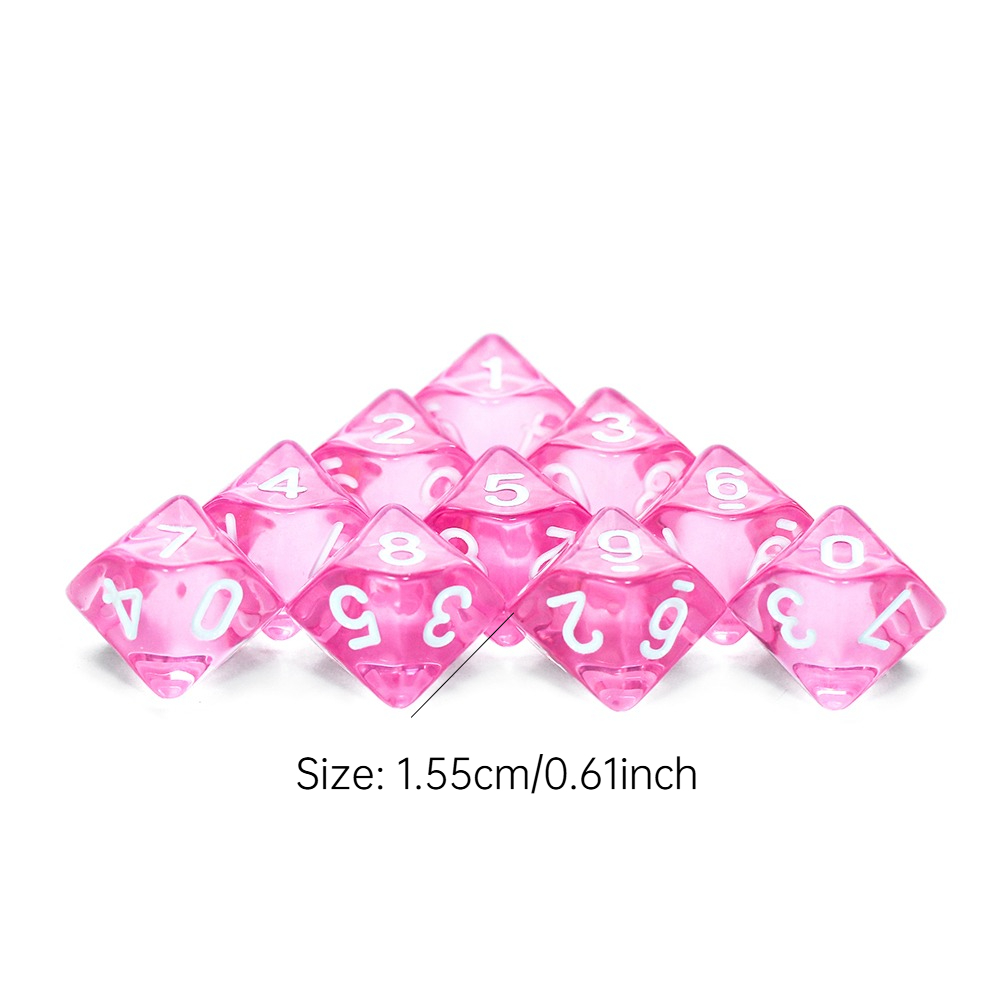 ลูกเต๋าเกมกระดาน D10 จำนวน 10  - Board Game Land บทวิจารณ์และราคา