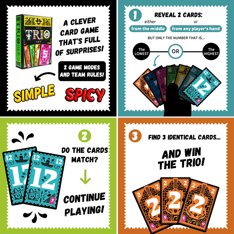 เกมกระดาน TRIO การ์ดเกมกลยุทธ์ - Board Game Unmatched บทวิจารณ์และราคา